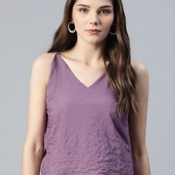 VARUSHKA Women Purple Beaded Crop Top-image-83