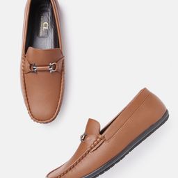 Carlton London Men Tan Brown Horsebit Loafers-image-20