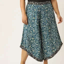 theRebelinme Plus Size Floral Printed Relaxed Flared High-Rise Easy Wash Culottes-image-96