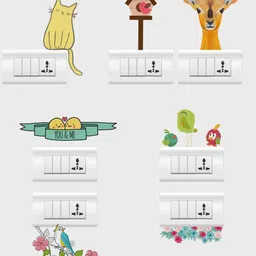 rawpockets Multicoloured Birds Nest Wall Stickers-image-44
