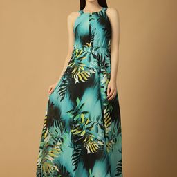 250 DESIGNS Georgette Fit & Flare Maxi Dress-image-33