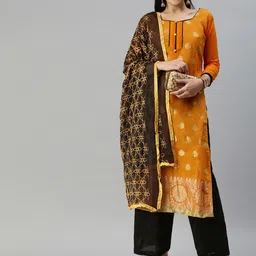 KALINI Woven Design Zari Unstitched Dress Material-image-9