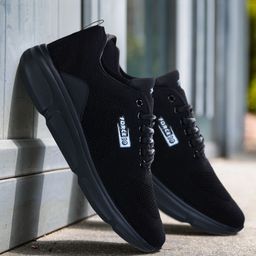 Liberty Men Black BRYANT-1 Mesh Running Shoes-image-17