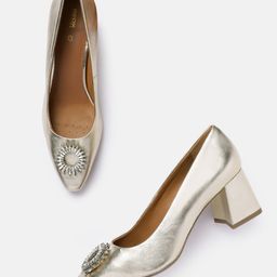 Geox Embellished Leather Party Block Pumps-14