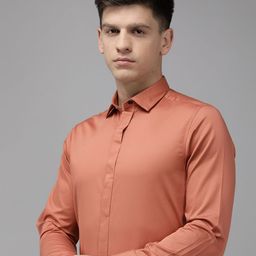 THE BEAR HOUSE Slim Fit Opaque Formal Shirt-image-91