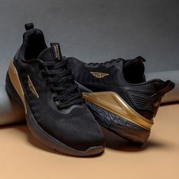 Red Tape Men Black Mesh Walking Shoes-image-98