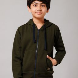 Alan Jones Boys Hooded Front Open Sweatshirt-23