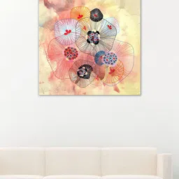 999Store Yellow & Multicoloured Abstract Wall Art-12