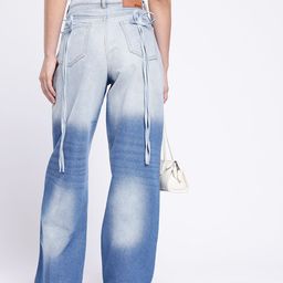 glitchez Women Urban Glam 90's Baggy High-Rise Heavy Fade Jeans With Bow-image-35