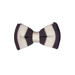 Tossido Brown & Off-White Woven Design Bow Tie-image-77