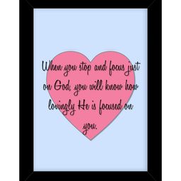 TIED RIBBONS Black & Blue Printed Inspirational Quotes Framed Wall Art-image-85