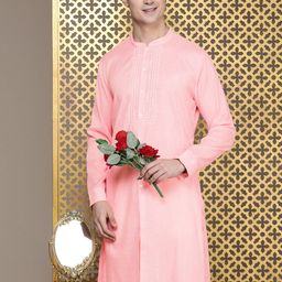 House of Pataudi Thread Work Straight Rozana Kurta-image-1