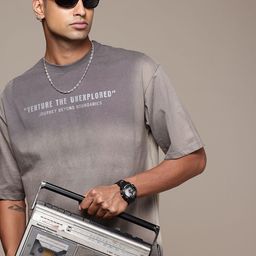 The Roadster Life Co. Typography Printed Drop-Shoulder Sleeves Pure Cotton T-shirt-picture-19