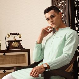 House of Pataudi Embroidered Jashn Kurta-picture-34