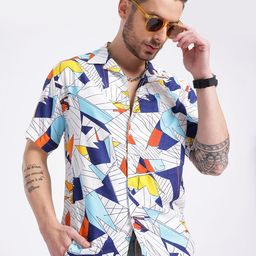 glitchez Geo Play Printed Relaxed Shirt-image-79