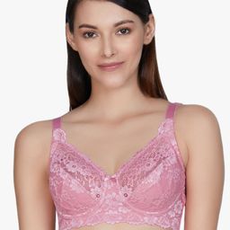 Amante Non Padded Wirefree Cotton Support Lace Bra - BRA75101-54