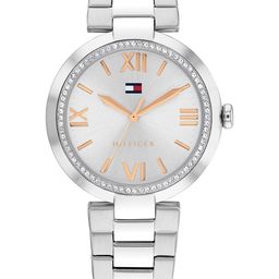 Tommy Hilfiger Women Alice Embellished Bracelet Style Analogue Watch TH1782681-Silver-image-3