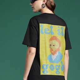DressBerry Women Printed Pure Cotton T-shirt-image-78