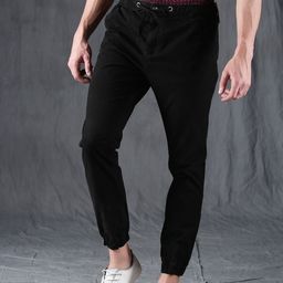 WROGN Men Black Denim Joggers-image-43