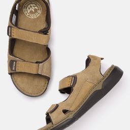 Woodland Men Leather Comfort Sandals-picture-21