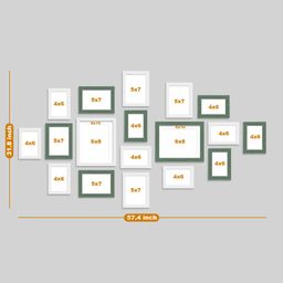 Art Street Set of 18 White & Green Photo Frames-image-48