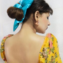 Soho Boho Studio Women Solid Square Scrunchie-image-90