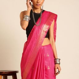 Taavi Woven Design Handloom Bhagalpuri Saree-11