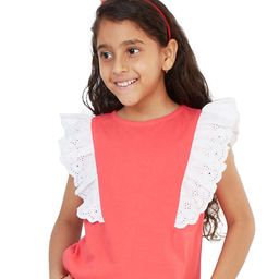 My Milestones Girls Ruffled Regular Cotton Top-image-11