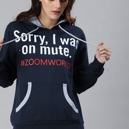 zebu Women Navy Blue Printed Pullover Sweater-image-77