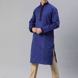 Manthan Men Woven Design Thread Work Kurta-image-35