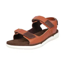 Hidesign Men Tan & White Leather Comfort Sandals-image-95