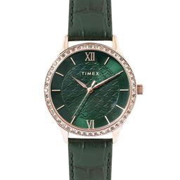 Timex Women Stainless Steel Dial & Leather Straps Analogue Watch TWEL21900-27