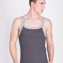 Force NXT Men Grey Cotton Gym Vest-image-80