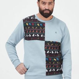 MR BUTTON Men Blue Cotton Pullover With Applique-image-52