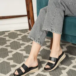 DIVASTRI Women Laser Cut Flatform Heel Sandals-22