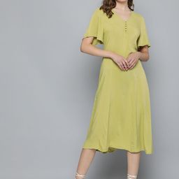 Levis V-Neck A-Line Midi Dress-image-28