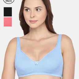 Inner Sense Pack of 3 Non-Wired Non Padded Sustainable Everyday Bra ISBC057-Black_Bright Pink_Sky Blue-15