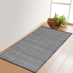 Saral Home Black & White Geometric Multi-Purpose Dhurrie-11