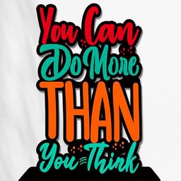 Phirki Studio Orange & Green You Can Do Positive Quote Wooden Curio Showpiece-3