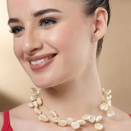 Bohey by KARATCART Gold Plated Pearls Necklace-32