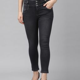 KASSUALLY Women Black Skinny Fit High-Rise Clean Look Stretchable Jeans-picture-28