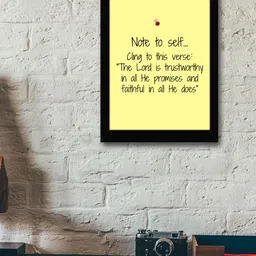 TIED RIBBONS Black & Yellow Solid Inspirational Typographic Wall Art-image-5