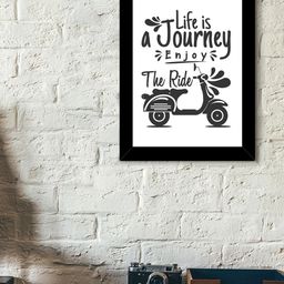 TIED RIBBONS Black & Charcoal Grey Solid Inspirational Typographic Wall Art-15
