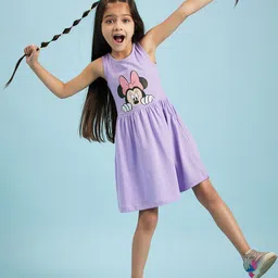 Disney by Wear Your Mind Purple Pure Cotton Dress-picture-32