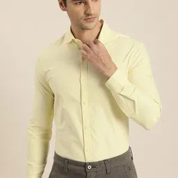 INVICTUS Men Yellow Slim Fit Opaque Formal Shirt-image-27