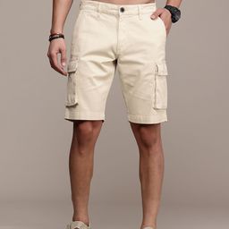Roadster Men Solid Cargo Shorts-image-65