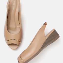 Marc Loire Embellished Party Wedge Peep Toes-image-51