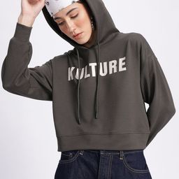 glitchez Cultured Kid Textured Knit Drop-Shoulder Hooded Sweatshirt-image-11