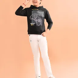 LilPicks Boys Typography Printed Hooded Sweatshirt-picture-21