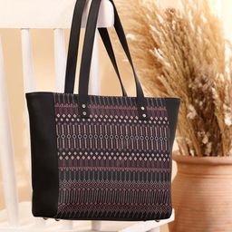 Anouk Ethnic Motifs Printed Shopper Tote Bag-image-7